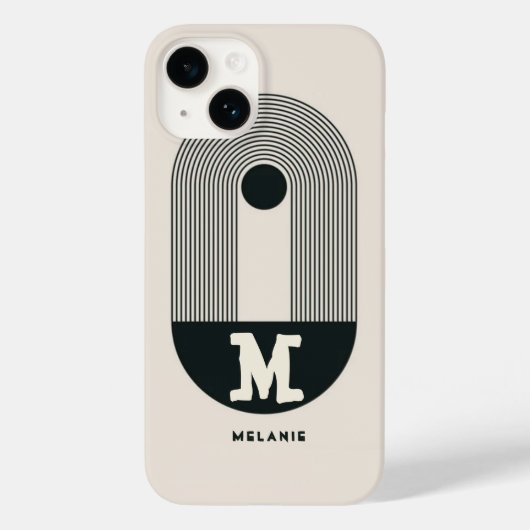 Abstract 20s aesthetic boho minimal Monogram Case-Mate iPhone Case (Achterkant)