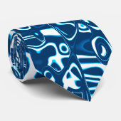 Abstract 210819 - 02 - Indigostijl Stropdas (Opgerold)