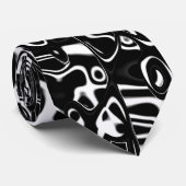 Abstract 210819 - 02 - zwart en wit stropdas (Opgerold)