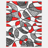Abstract 211216 - Rood Fleece Deken (Voorkant)