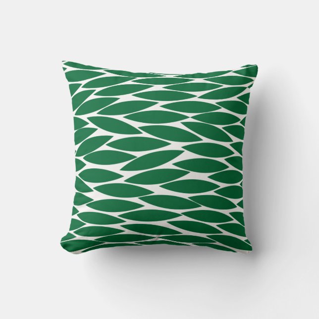 Abstract 250713 - Forest Green on White Kussen (Voorkant)