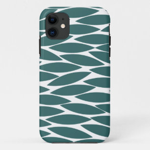 Abstract 250713 - Moss Green on White iPhone 11 Hoesje