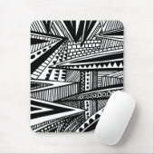 Abstract 25 - zwart en wit muismat (Met muis)