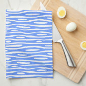 Abstract 280314 - Babyblauw op wit Theedoek (Quarter Fold)