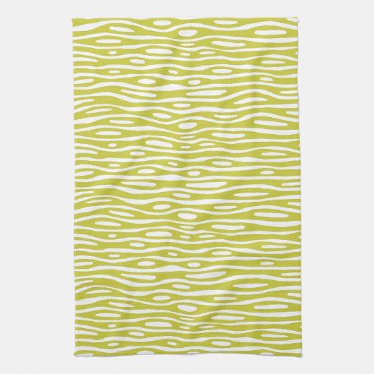 Abstract 280314 - Banaangeel op wit Theedoek (Verticaal)