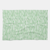 Abstract 280314 - Faded groen op wit Theedoek (Horizontaal)