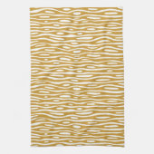 Abstract 280314 - Gold Brown op White Theedoek (Verticaal)