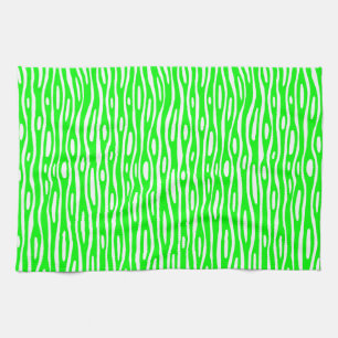 Abstract 280314 - Groen op wit Theedoek