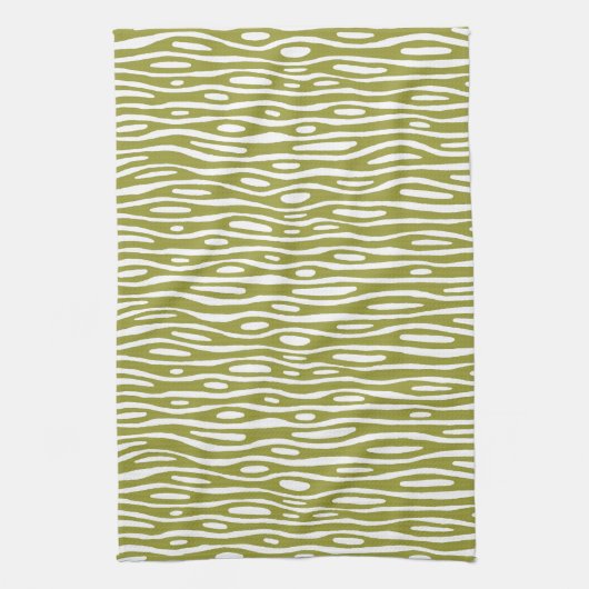 Abstract 280314 - Olijf op wit Theedoek (Verticaal)