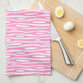 Abstract 280314 - Roze op wit Theedoek (Quarter Fold)