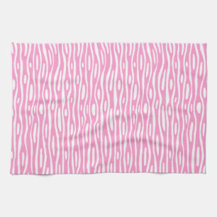 Abstract 280314 - Roze op wit Theedoek