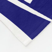 Abstract 290417 - Donkerblauw op wit Fleece Deken (Hoek)