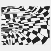 Abstract 290417 - zwart op wit fleece deken (Voorkant (Horizontaal))