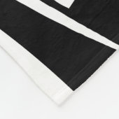 Abstract 290417 - zwart op wit fleece deken (Hoek)