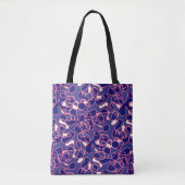 Abstract 290523 Deep Navy, Rood en Wit Tote Bag (Voorkant)