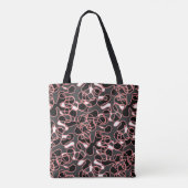 Abstract 290523 Zwart, Rood en Wit Tote Bag (Achterkant)