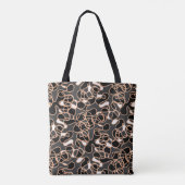 Abstract 290523 Zwart, Sinaasappel en Wit Tote Bag (Achterkant)