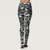Abstract 290523 Zwart-wit Leggings (Achterkant)