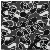 Abstract 290523 Zwart-wit Stof (Swatch)