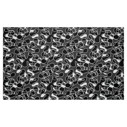 Abstract 290523 Zwart-wit Stof (Fat Quarter)