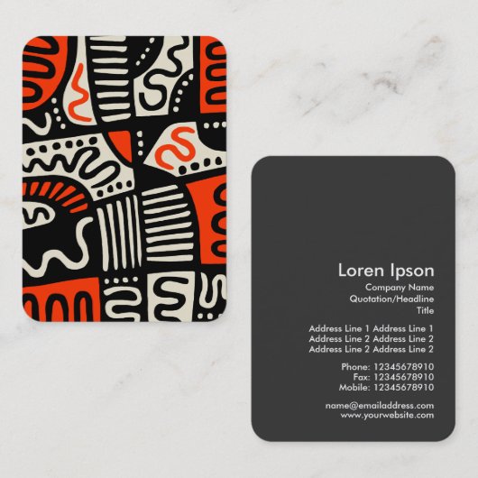 Abstract 291219c visitekaartje (Voorkant / Achterkant)