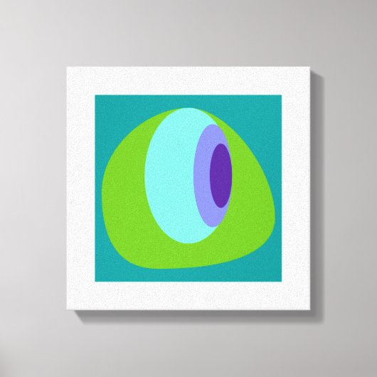 Abstract 2 blauw groen canvas afdruk (Voorkant)