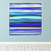 Abstract #2: Blauwe vlek Canvas Afdruk (Insitu (Houten vloer))