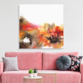 ABSTRACT #2 Circles en Squares Square Canvas Afdruk (Insitu (Woonkamer))