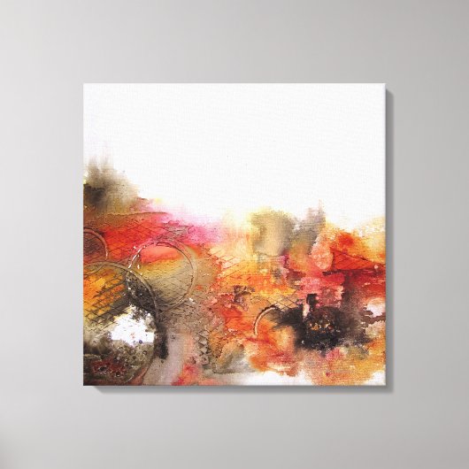 ABSTRACT #2 Circles en Squares Square Canvas Afdruk (Voorkant)