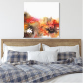 ABSTRACT #2 Circles en Squares Square Canvas Afdruk (Insitu (Slaapkamer))