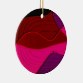 Abstract 328 - Paars Rood Roze Keramisch Ornament (Rechts)