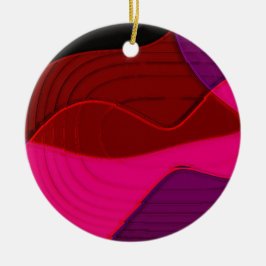 Abstract 328 - Paars Rood Roze Keramisch Ornament