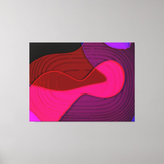 Abstract 328 - paars rood roze kunstontwerp canvas afdruk (Voorkant)