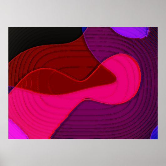 Abstract 328 - paars rood roze kunstontwerp poster (Voorkant)