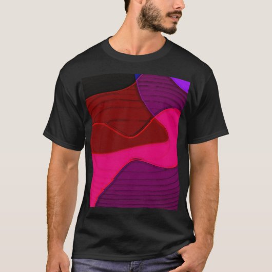 Abstract 328 - Paarse rode roze T-shirt (Voorkant)