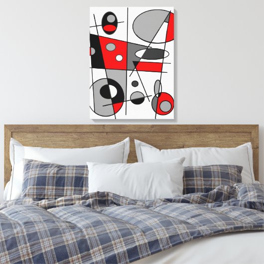 Abstract #35 canvas afdruk (Insitu (Slaapkamer))