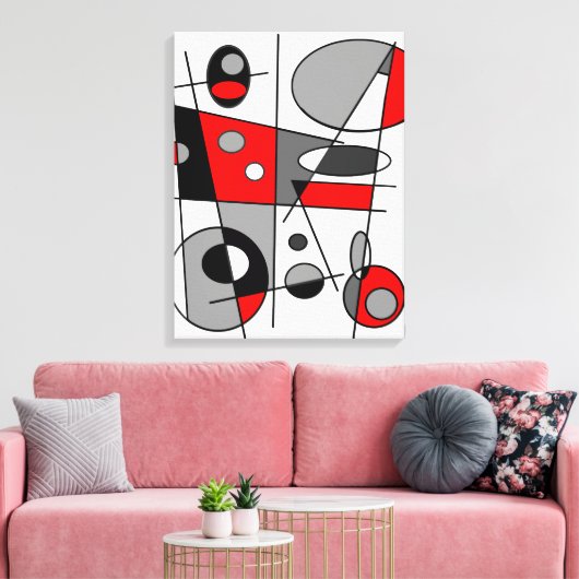 Abstract #35 canvas afdruk (Insitu (Woonkamer))
