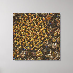 Abstract 3-dimensionaal canvas Metal Magic Afdruk