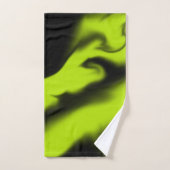 Abstract 3 in zwart en limoengroen bad handdoek (Handdoek)