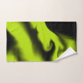 Abstract 3 in zwart en limoengroen bad handdoek (Handdoek)