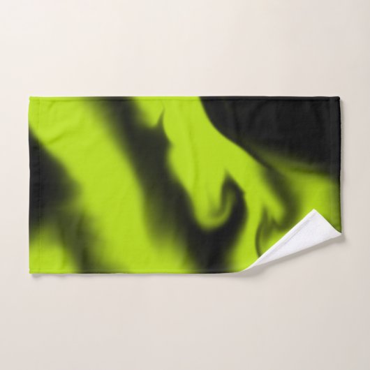 Abstract 3 in zwart en limoengroen bad handdoek (Handdoek)