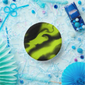 Abstract 3 in zwart en limoengroen papieren kommen (Feest)