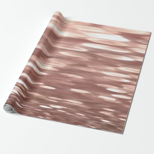 Abstract #3: Koper Roze Goud glans Cadeaupapier (Uitgerold)