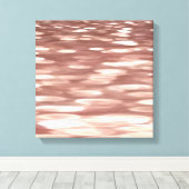Abstract #3: Koper Roze Goud glans Canvas Afdruk (Insitu (Houten vloer))