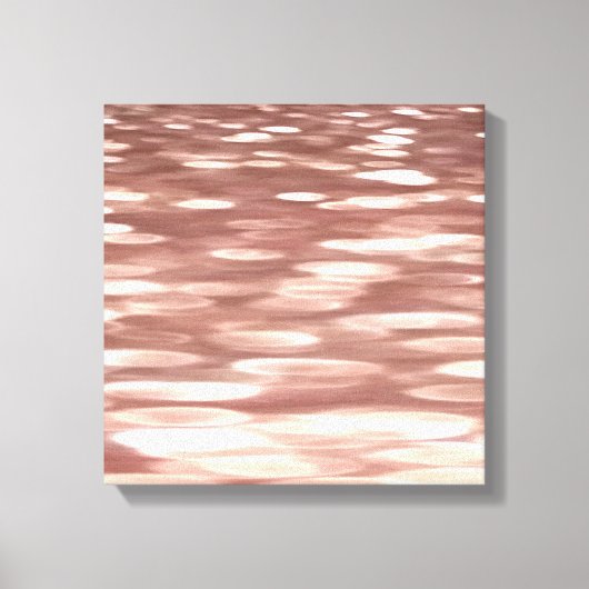 Abstract #3: Koper Roze Goud glans Canvas Afdruk (Voorkant)