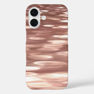 Abstract #3: Koper Roze Goud glans iPhone 16 Hoesje