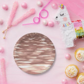 Abstract #3: Koper Roze Goud glans Papieren Bordje (Feest)