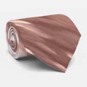 Abstract #3: Koper Roze Goud glans Stropdas (Opgerold)