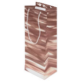 Abstract #3: Koper Roze Goud glans Wijn Cadeautas (Achterkant Gekanteld)