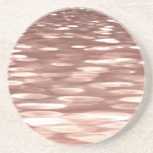 Abstract #3: Koper Roze Goud glans Zandsteen Onderzetter (Voorkant)